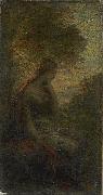 Henri Fantin-Latour Young Woman under a Tree at Sunset, Called oil